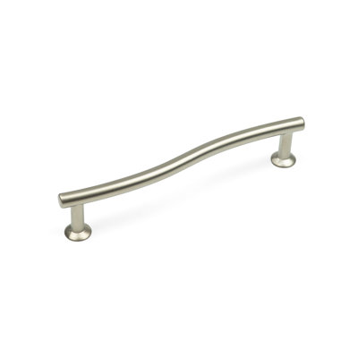 Matt Nickel Curved Bar Cabinet Handle