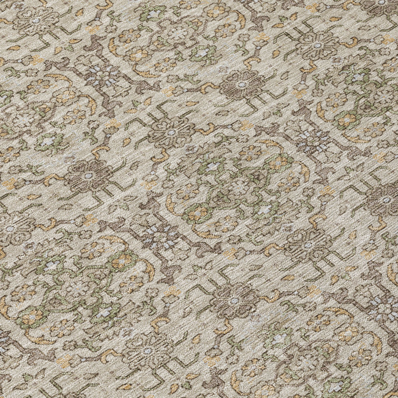 Machine Washable Indoor/Outdoor Chantille ACN2917 Lattice Rug, 8' x 10', Beige