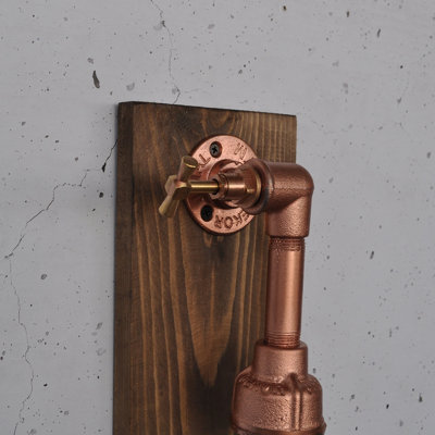 Elegant Wall Lamp, 30 x 14 x 12 cm (11.8 x 5.5 x 4.7 inches) | 100% Solid Wood Construction, E27 Socket Max 200W | Stylish Lighting for Living Room, Bedroom, or Office, Unique Wooden Color Design