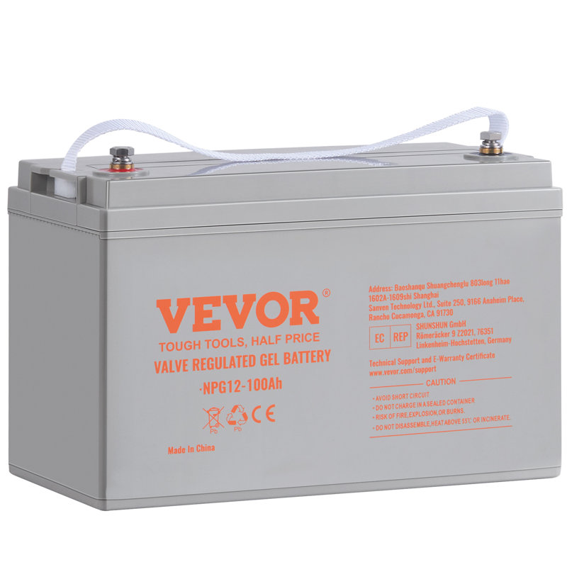 Deep Cycle Battery, 12V 100 AH, AGM Marine Rechargeable Battery
