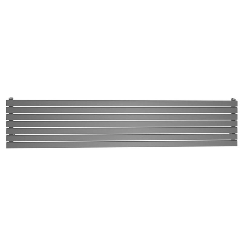 Lourdes Horizontal And Vertical Designer Radiator, Grey, 180cm H x 47.5cm W x 5.8cm D