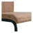 Ensemble de table et de chaises Ensemble de table de salle à manger en bois aggloméré texturé 67 po x 36 po avec chaises en tissu brun. Autocollant MDF, autocollant texturé de couleur bois, pieds de chaise de salle à manger en C noir, convient à la-1852010639