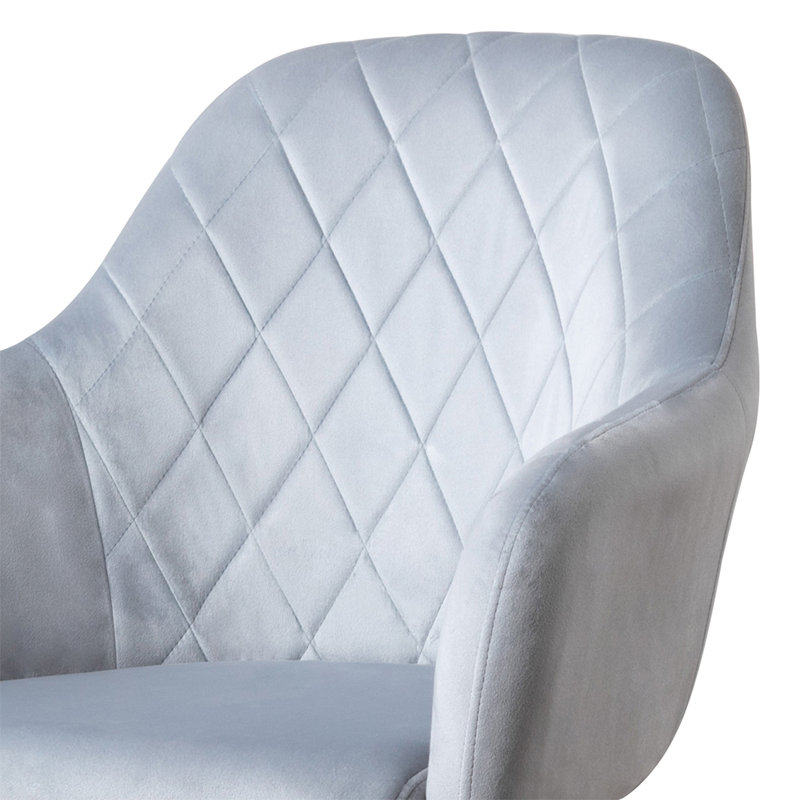 Chaise de travail en velours Rumena, Vert clair