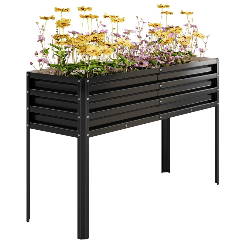 Metal Pot Planter, Beige