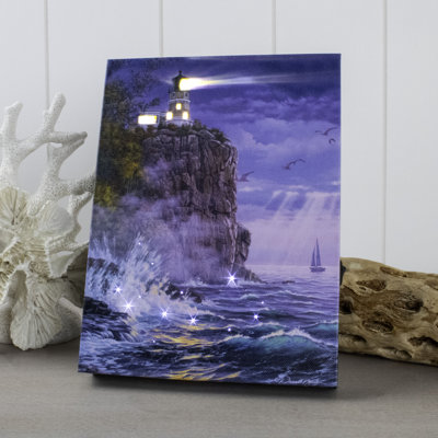 Keeping The Light 8X6 Lighted Tabletop Canvas