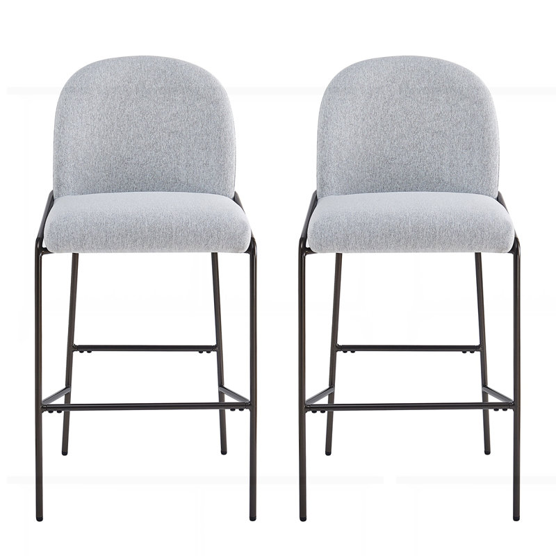 Ensemble de 2 tabourets de bar Galen, Gris