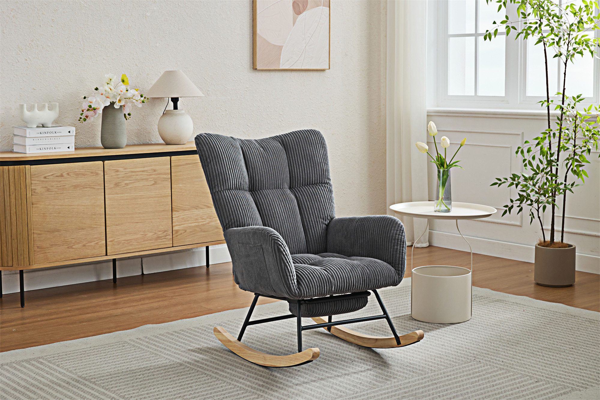Ebern Designs Modern Nursery Rocking Chair (Only Including Chair ...