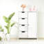 Armoire de salle de bain blanche avec tablette réglable et tiroirs - Style moderne pour les espaces à la maison 4 tiroirs, faite de chambre à coucher solide, couloir