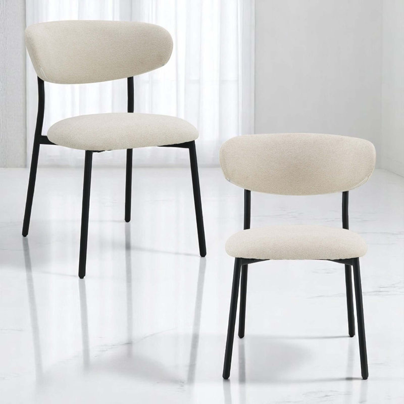 Chaise d'appoint Jirina Chenille (ensemble de 2)