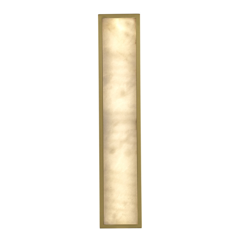 Marilis LED 24" LED Spanish Alabaster Wall Sconce, Antique Gold