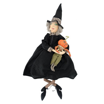 Figurine de poupée Marleigh Witch and Pumpkin Joe Spencer