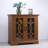 34.37" Cabinet 2 Clear Tempered Glass Doors Buffet-1835074621-1840027308