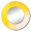 Savayah jaune Chroma Curve - miroir mural arc-en-ciel, miroir décoratif rond jaune, impression d'art en métal-681635567