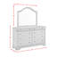 Commode 8 tiroirs avec miroir Bristy