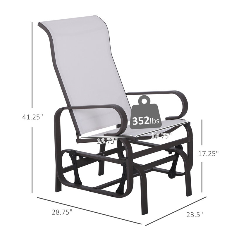 Fauteuil oscillant d'extérieur Outsunny
