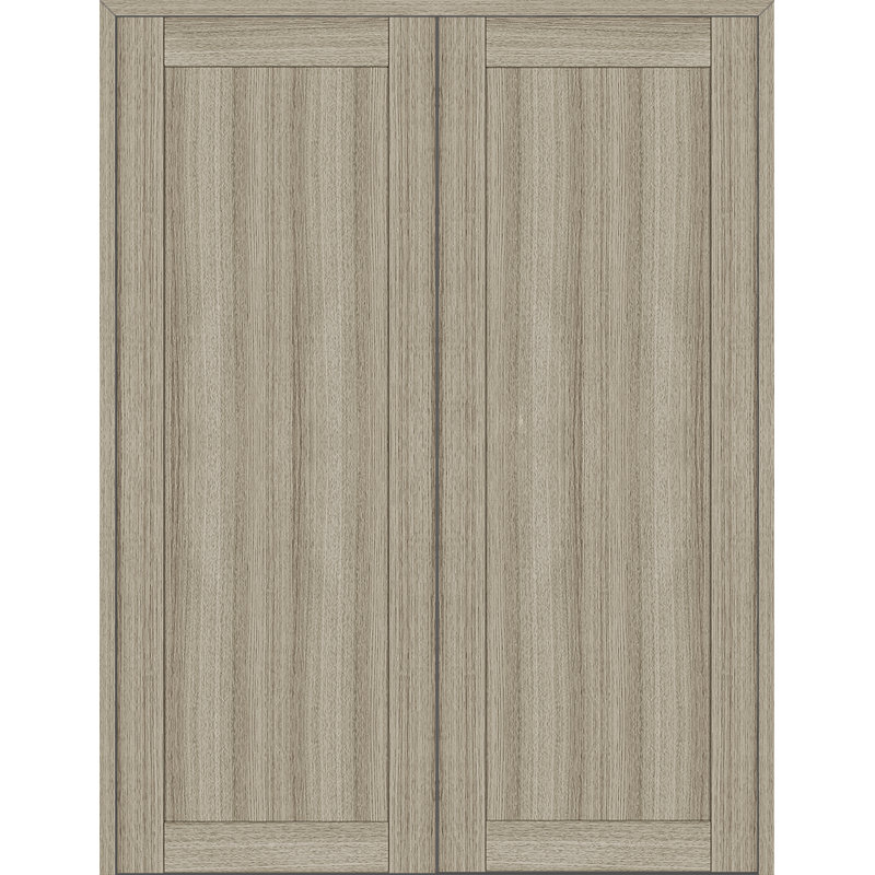 Porte intérieure battante en bois manufacturé 1 panneau Shaker, 55,5 po x 79,37 po, Shambor, Droite
