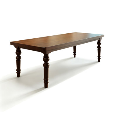 Solid wood rectangular dining table