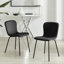 Aston Wing Backed Linen Dining Chairs With Tapered Metal Legs (Set Of 2) - Contemporary Design-210359949