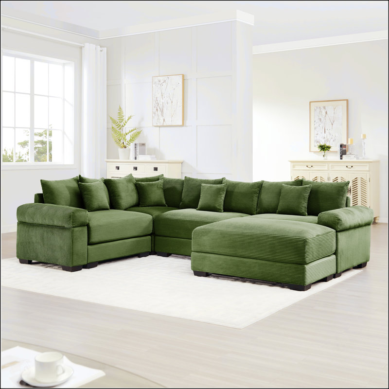Canapé modulaire surdimensionné avec repose-pieds Cloud, L 116,9 po