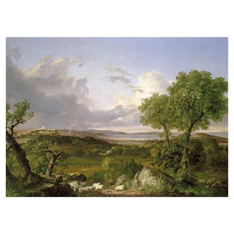 «View of Boston» par Thomas Cole - Estampe numérique, H 32 po x l 40 po