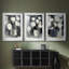 FLORAL Series DCXCV III - Impression personnalisée de qualité supérieure avec passe-partout - 3 pièces-1039901349-1039901352