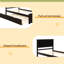 Lit plateforme avec lit gigogne simple, structure de taille simple-1897983429
