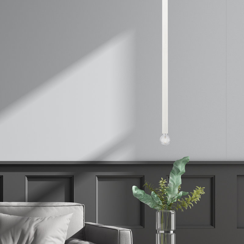 Luminaire suspendu à 1 lumière Zacari, Nickel brossé