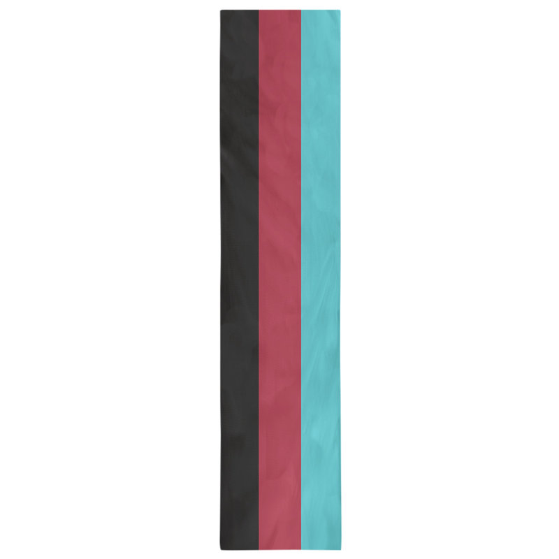 Chemin de table, 90 po x 16 po, Noir / rouge Sedona / bleu sarcelle, Arizona