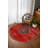 Mottos Red Oriental Machine Printed Cotton Polyester Area Rug-1553265950