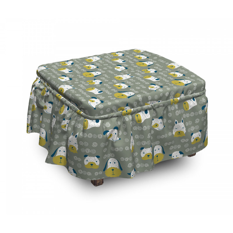 Housse pour repose-pieds doodle house animaux