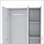 Armoire Ohio avec 3 portes, 2 tiroirs et 4 tablettes à 4 niveaux pour un rangement organisé et une esthétique moderne