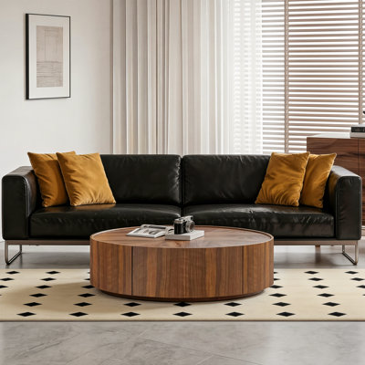 40-inch Coffee Table With Natural Walnut Top
