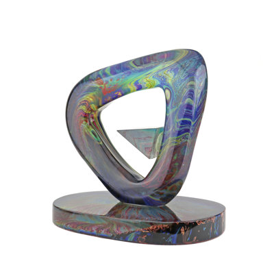 Murano Glass Calcedonia Triangolo Sculpture