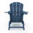 HDPE Foldable Adjustable Outdoor Adirondack Chair With Ottoman and Double Cup Holder-138596762
