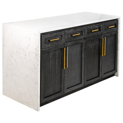 Andranique Kitchen Island with Engineered Marble Top by Wade Logan