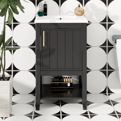 Maximiser l'espace de rangement avec meuble-lavabo de 20 po avec lavabo et tablette ouverte