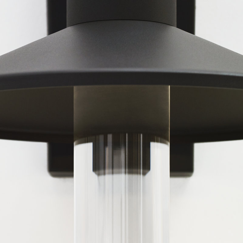 Ash LED Outdoor Armed Sconce, Charcoal, 10" H x 10.5" W x 12.5" D