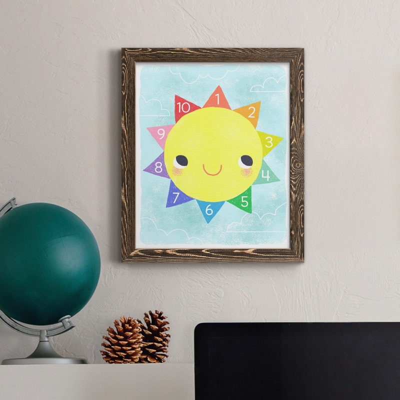 «Counting Sun» - Cadre photo, impression sur toile, H 37,5 po x l 27,5 po x P 1,5 po, Noyer