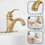 Antique Brass Bathroom Sink Faucet Single Handle