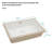 18 "x12"Ceramic Rectangular Undercounter Mount Bathroom Sink with Overflow Hole