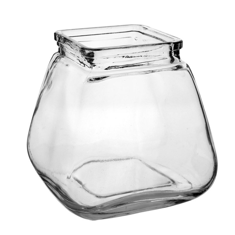 Vase en verre transparent Rosie Posie, H 5,5 po x l 6 po x P 6 po