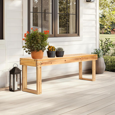 Banc de véranda en bois pour l'extérieur, banc de jardin en bois pour patio