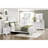 Charming White Finish 2-Drawer Nightstand Durable Wood Black Handles Classic Bedside Table 1Pc Bedroom Furniture