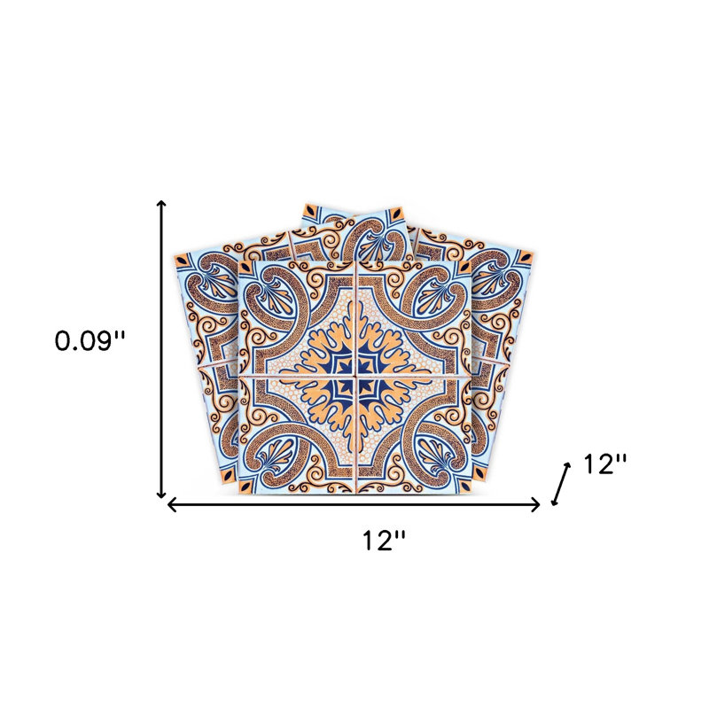 Carreaux à peler et coller amovibles 12 po Taupe Nova bleu