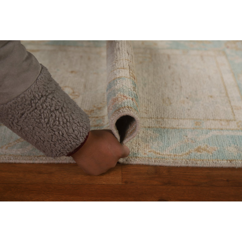 One-of-a-Kind 2'0" X 4'1" New Age Wool Area Rug in Beige