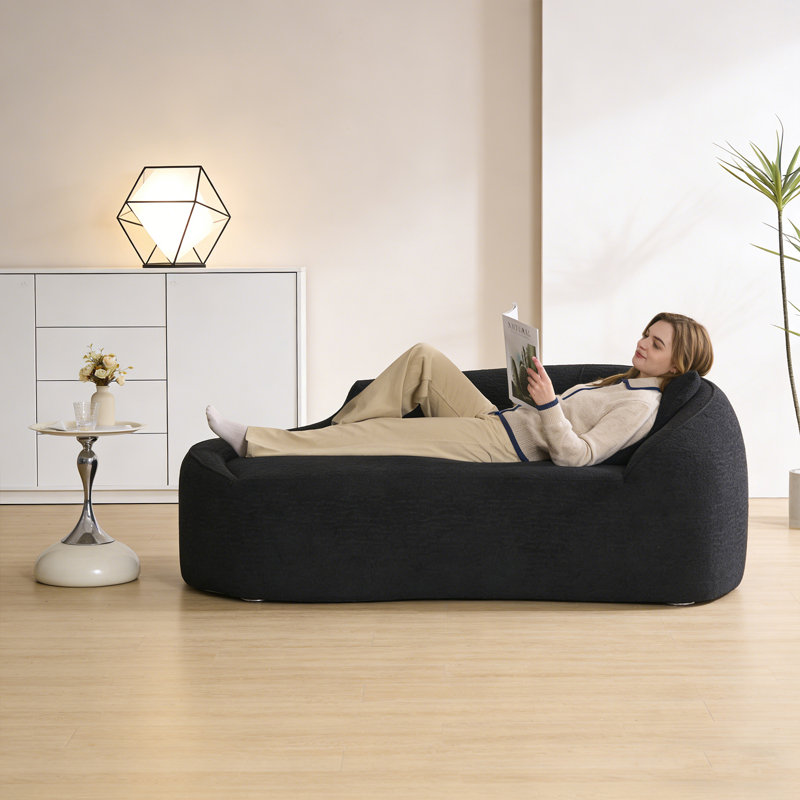Chaise longue longue à compression Compression, Noir