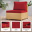 Ensemble de conversation 5 pièces en rotin beige avec décorations beiges pour l'extérieur-313129327