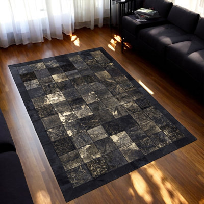 Tapis beige en peau de vache