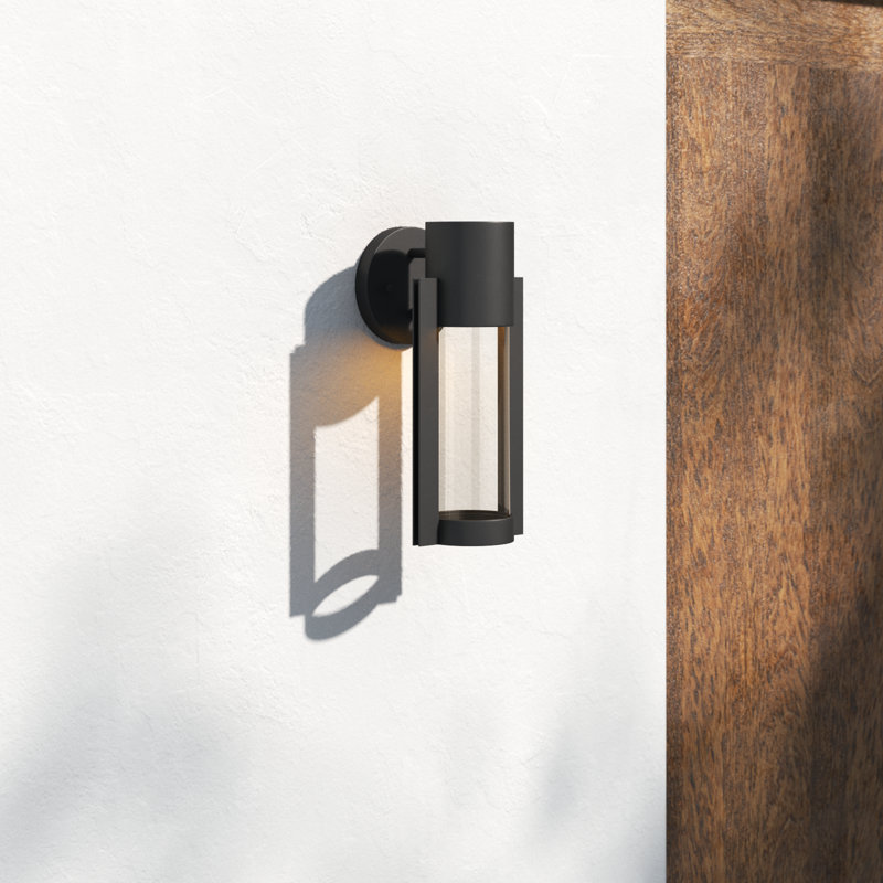 Eddy Aluminum 12'' H LED Outdoor Wall Light, Black