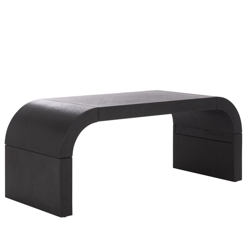 Melanija Curved Coffee Table, Black